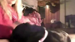 Симпотная толстушка занимается сексом с животными в онлайн чате